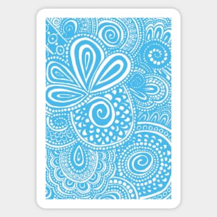 Light Blue Pina Swirls Sticker